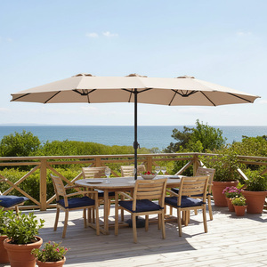 Vườn Tùy Chỉnh 12 Xương Sườn Cantilever Parasol Patio Hai Mặt Ô Ngoài Trời Lớn Khổng Lồ Mặt Trời Ô Trên Bán - Product Image 1