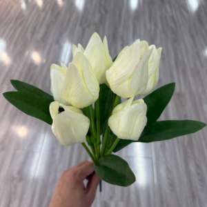 <span class=keywords><strong>Tulipanes</strong></span> artificiales de tacto real Decoración de floristería realista hecha a mano para el Día de San Valentín Graduación de Acción de Gracias Día DE LA Madre - Product Image 2