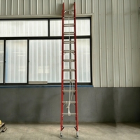 Échelle télescopique d'isolation en FRP pour l'extérieur, de marque SURESTEP, conforme à la norme CE, avec pieds antidérapants, pliable, capacité de charge de 150 kg