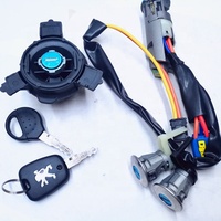 Nouveau Cylindre de Serrure de Sécurité Complet pour Voiture, Interrupteur d'Allumage, Serrure de Porte et de Réservoir de Carburant 4162EW pour Modèles 206 avec Garantie de 12 Mois