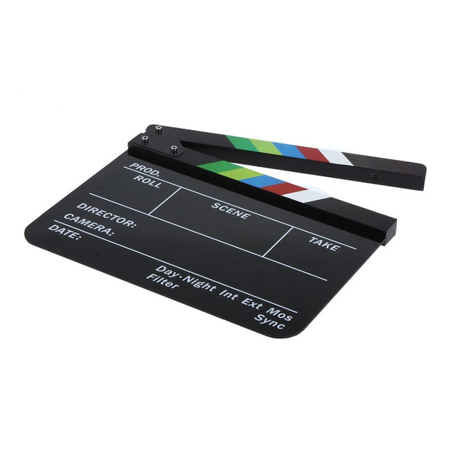 Custom Acrylic Dry Erase Equipment Acrylic Tv Movie Film Clapperboard Action Marker Clapper Clapboard