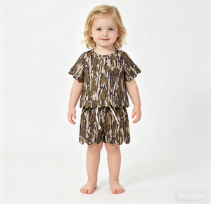 Conjuntos de Ropa para Hermanas Bebés Niñas, Camisetas de Manga Corta con Bolsillos y Pantalones Cortos con Volantes - Product Image 5