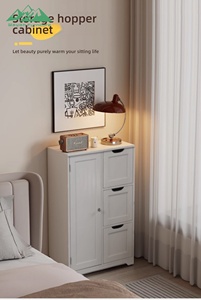 Wayon Modern <strong>White</strong> Wooden Living Room Storage Cabinet with 4 <strong>Drawers</strong> and 1 Door Functional Home Furniture - Product Image 3