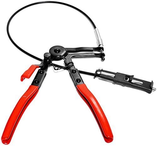 Hose Clamp Plier Auto Repair Tool Swivel Flat Band for Removal and Installation of Ring-Type or Flat-Band Hose Clamps