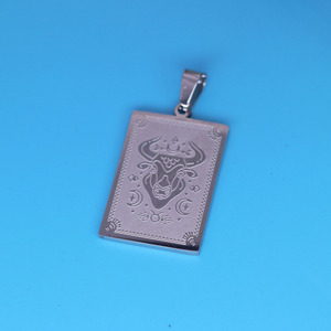 Qiandis nuovi accessori per ciondoli in acciaio inox per segni zodiacali Taurus - Product Image 4