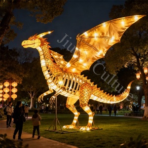 Große goldene Drachenförmige Laterne, energiesparendes Licht, wiederverwendbar, wasserdicht, für Laternenfest, chinesisches Neujahr, Weihnachten - Product Image 4