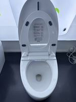 WC intelligent à commande à distance multifonction, avec bidet intégré, cuvette allongée, à poser au sol, siphon en S, séchage à l'air, siège chauffant, monobloc