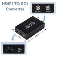 Convertidor HDMI a SDI SYONG, Dos Salidas SDI, Incluye Audio, Adaptador de Señal de Video Full HD 1080P60Hz, Transmisión de Video para HDTV