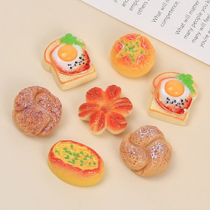Matériaux créatifs faits main pour accessoires DIY, en forme de <span class=keywords><strong>pain</strong></span> de petit-déjeuner, pour la création de jouets, et petits matériaux d'accessoires en résine colle crème. - Product Image 2