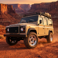 Jantes en alliage forgé style rétro 5 branches, finition argent poli, 17, 18, 20 pouces, 5x127, 5x114.3, compatibles Wrangler, Bronco, Defender