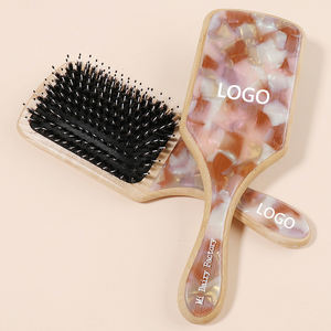LOGOTIPO PERSONALIZADO 3000 + COLORES Cerdas de acetato Airbag de bambú Peine de masaje Cepillo de pelo suave Cuero cabelludo esponjoso 221515 - Product Image 4