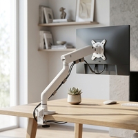 Support de moniteur d'ordinateur à capacité de 12 kg, réglable en hauteur, en alliage d'aluminium, vente en gros d'usine, couleur argent