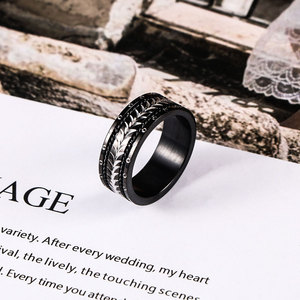 Stainless Steel Wheat Ear <b>Ring</b> SA1225 Men's Motorcycle Style Fashion Jewelry Gift - Product Image 4