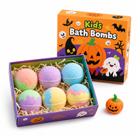 Ensemble cadeau de 6 bombes de bain pour enfants pour Halloween avec jouets surprise, étiquette privée OEM, vente en gros