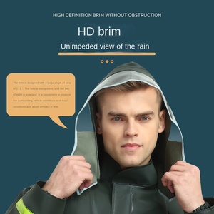 Imperméable fendu réfléchissant épaissi costume voiture électrique équitation adulte Protection du travail à emporter prévention des inondations devoir imperméable - Product Image 4
