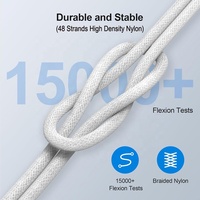 Cable de Carga Rápida Premium de 1M, Nylon Trenzado, USB Tipo C a USB Tipo C, 3A 60W PD, para iPhone 15 16 17 Pro Max, con Caja