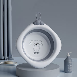 Bassin de lavage rond design de dessin animé en gros bassin de bébé pliant portable <span class=keywords><strong>pour</strong></span> la <span class=keywords><strong>douche</strong></span> du nouveau-né - Product Image 4