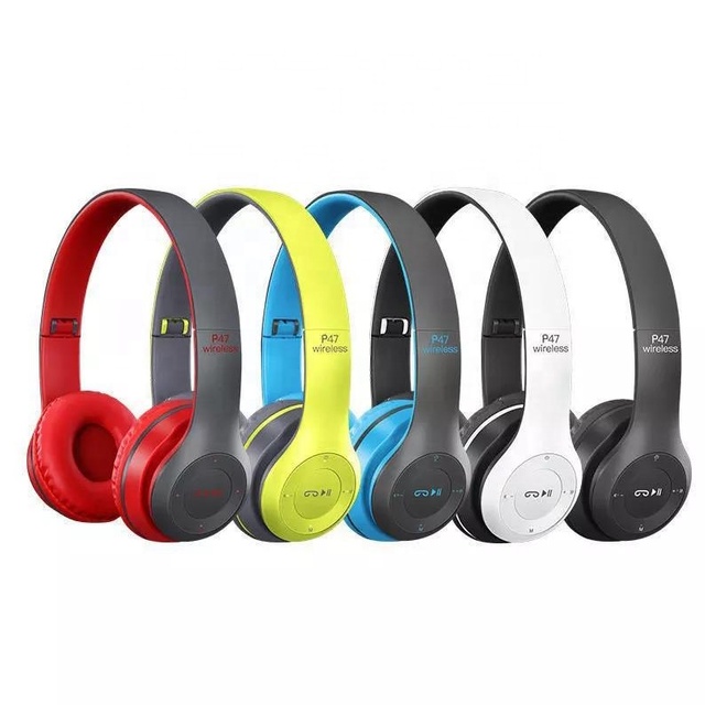 Factory P47 BT 5.0 Headset Wireless Earphones & Headphones Portable Foldable Call Headset Wireless Headphones Audifonos AUX Line