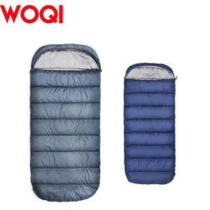 WOQI кемпинговый спальный мешок для взрослых, 3-4 сезона теплый, удобный, водонепроницаемый, легкий спальный мешок