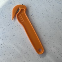 Couteau à crochet en acier inoxydable, lame utilitaire de sécurité pour l'ouverture et l'emballage des cartons
