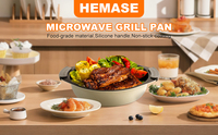 Tragbare Antihaft-Mikrowellen-Backform Kompatible Multifunktionale Mikrowellen-Grillpfanne
