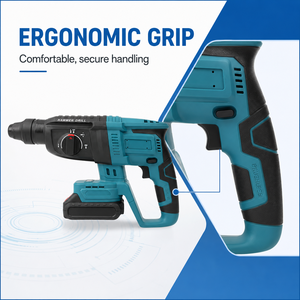 Trapano Avvitatore a Percussione Industriale 3-in-1 a Batteria al Litio Brushless per Calcestruzzo e Demolizione - <span class=keywords><strong>Kit</strong></span> Utensili Elettrici - Product Image 5