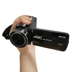 Handheld Home Camera Real 4K Black Digital YouTube Vlogging Camera Recorder With 10X Optical Zoom Lens