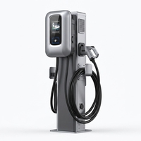 Borne de recharge rapide DC pour véhicules électriques, à une seule prise, montée au sol, pour parkings publics