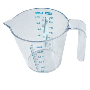 Plastic PS Material Durable Eco-Friendly Transparent 500ml Capacity Customized Color Home Kitchen <strong>Liquid</strong> <strong>Measuring</strong> Cups <strong>Tools</strong> - Product Image 1