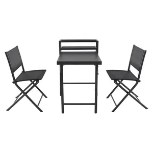 Mobilier d'extérieur pliant Table et chaises métal bistrot jardin ensembles