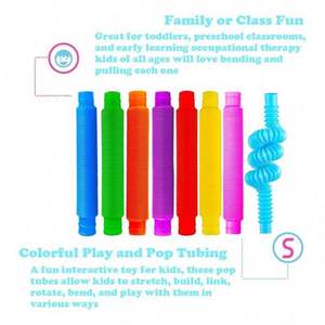 Premium Grade Plastic Durable <b>Fidget</b> Tubes Adults Anxiety Relief EDC Pocket Sensory <b>Fidget</b> Gadgets Bulk Novelty Gag <b>Toys</b> - Product Image 4