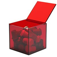 Boîte de rangement transparente en acrylique personnalisée pour cadeaux de mariage et de fête, boîte à bonbons, boîte de rangement pour capsules de café, vente en gros