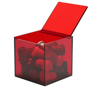 Caja de Acrílico Transparente Personalizada al por Mayor para Almacenamiento, Recuerdos de Boda, Dulces, Cápsulas de Café - Product Image 1