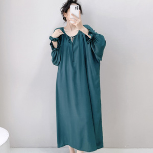 <span class=keywords><strong>Pigiama</strong></span> lungo da <span class=keywords><strong>donna</strong></span> camicie da notte in <span class=keywords><strong>viscosa</strong></span> in cotone a maniche lunghe taglie forti - Product Image 5