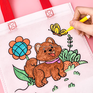 Bolsa <span class=keywords><strong>para</strong></span> colorear <span class=keywords><strong>para</strong></span> niños, bolsa <span class=keywords><strong>de</strong></span> <span class=keywords><strong>regalo</strong></span> <span class=keywords><strong>de</strong></span> fiesta <span class=keywords><strong>para</strong></span> niños, almacenamiento <span class=keywords><strong>de</strong></span> juguetes, bolsa con asa <span class=keywords><strong>de</strong></span> compras <span class=keywords><strong>de</strong></span> <span class=keywords><strong>tela</strong></span> no tejida ecológica - Product Image 4