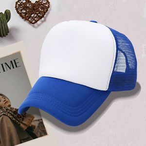 Gorra Trucker de Malla Azul y Blanca Unisex, Transpirable, Protección Solar, para Uso en Exteriores, Cuatro Estaciones, Tela de Poliéster - Product Image 1
