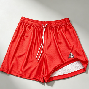 Individuelles Logo 250GSM Schwere Mesh-<span class=keywords><strong>Shorts</strong></span> Hochdichte Atmungsaktive Athletische Basketball-Gym-<span class=keywords><strong>Shorts</strong></span> für Herren - Product Image 3