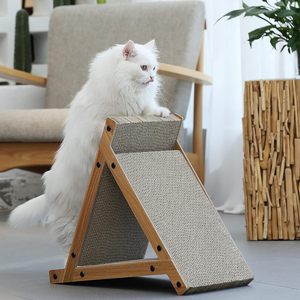 <span class=keywords><strong>Griffoir</strong></span> pour <span class=keywords><strong>chat</strong></span> en MDF écologique à 3 côtés, seau triangulaire, jouet à l'herbe à <span class=keywords><strong>chat</strong></span> pour chaton, jeu et exercice - Product Image 4