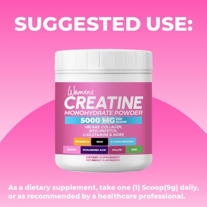 Creatina en Polvo para Mujeres con BCAA, Mioinositol, Colágeno, Biotina, Ácido Hialurónico, Folato, L-<span class=keywords><strong>Glutamina</strong></span>, Vitamina D3, Hierro, <span class=keywords><strong>Zinc</strong></span>, D-Chiro-Maca - Product Image 5