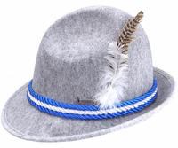 Chapeau en feutre unisexe pour adultes, style alpin bavarois, Oktoberfest, avec plumes