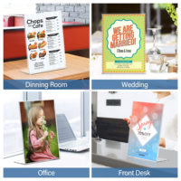 HoFong-Présentoir en acrylique A4 pour affichage de brochures dans les magasins, les restaurants et la maison