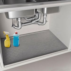 LA Custom Logo Anti-Slip Washable Cabinet Protection <b>Mat</b> <b>Silicone</b> Kitchen Under the Sink <b>Mat</b> for Kitchen Waterproof - Product Image 2