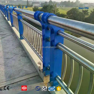 Высококачественный стальной защитный барьер Q235 Сертифицированный мостовой ограждение, Оцинкованное + порошковое покрытие, класс инженера - Product Image 4