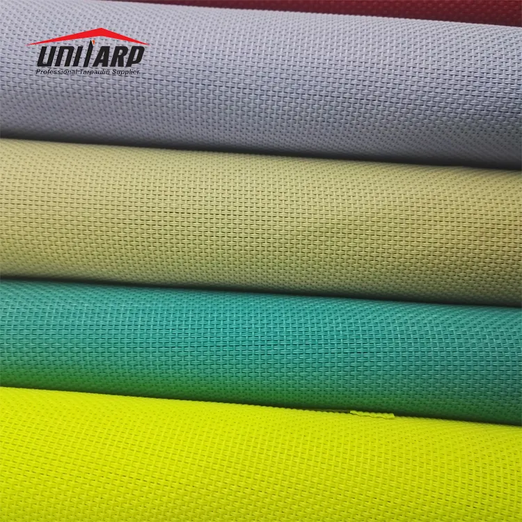 Усиленные цветные сетчатые ПВХ сетчатые брезенты Unitarp с полиэфирным покрытием, сетчатая ткань из ПВХ для сумок и стульев