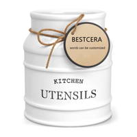 Porte-ustensiles en céramique BESTCERA, porte-outils en céramique personnalisé, accessoire de cuisine, porte-couteaux pour la maison