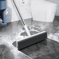 Ensemble d'outils de nettoyage de sol écologiques JOYBOS, brosse de nettoyage pour salle de bain, balai à double face, brosse longue en acier inoxydable