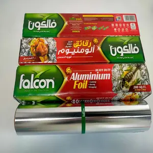 China Factory 8011falcon Aluminium Foil Paper Tinfoil Roll Price Household Food Packaging Aluminum Foil Manufacturer