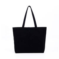 Bolso de compras de lona de algodón reutilizable de color sólido liso con parte inferior y lados, bolso de lona personalizado con logotipo personalizado