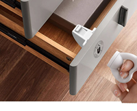 Verrou de sécurité magnétique pour armoire, clé magnétique en forme de cœur invisible sans perçage, loquet de tiroir à l'épreuve des bébés pour la sécurité des placards