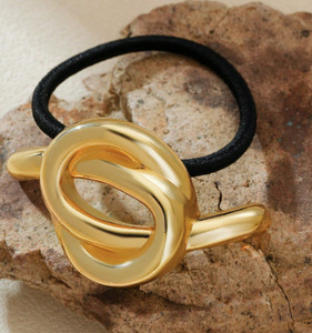 Fashion Girl High Ponytail Plaqué or Design haut <span class=keywords><strong>de</strong></span> gamme Cordes à <span class=keywords><strong>cheveux</strong></span> en métal Bandes <span class=keywords><strong>de</strong></span> <span class=keywords><strong>cheveux</strong></span> pour femmes - Product Image 4